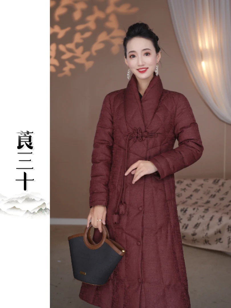 【新年战袍】2025新春定制款龟裂纹加厚新中式国风羽绒服 90202