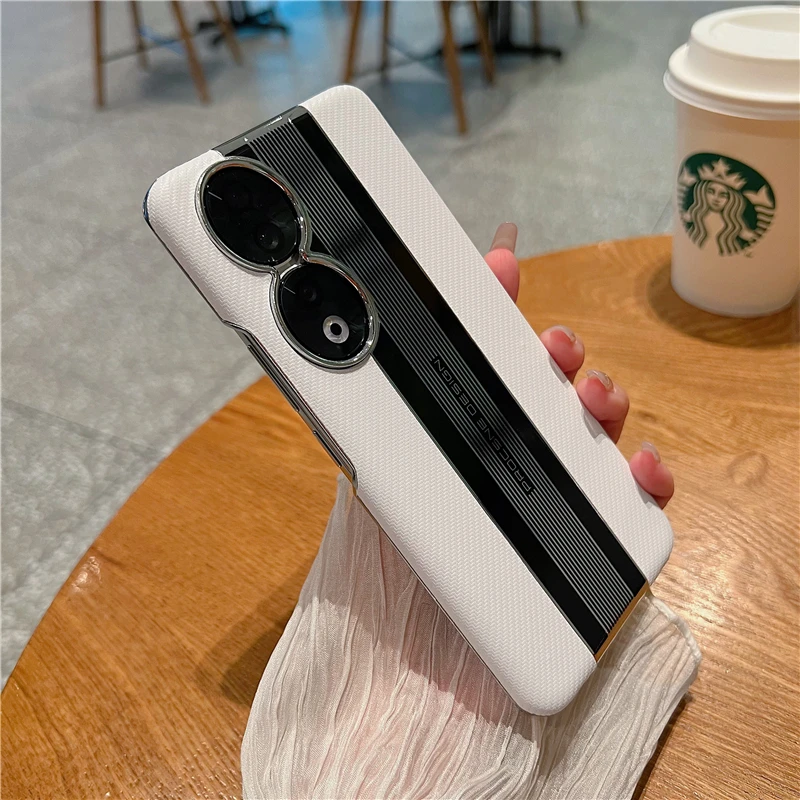 新款适用荣耀90手机壳碳纤维纹理超跑设计honor80秒变保时捷70pro