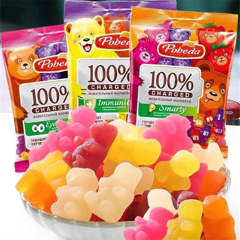 俄罗斯原装进口什锦水果口味夹心软糖QQ弹果味儿童美味酸甜好吃品