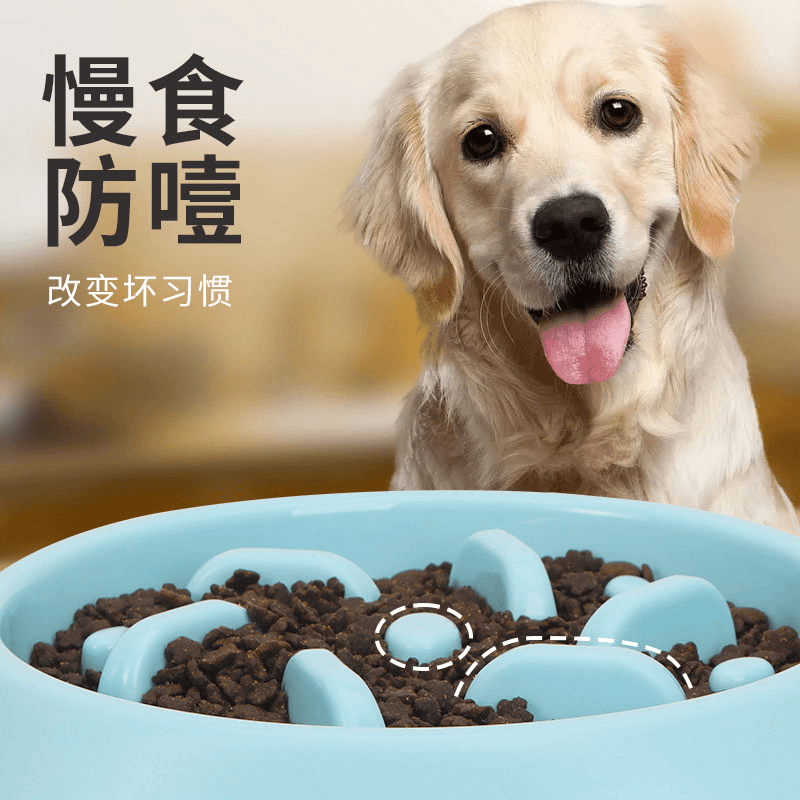 狗碗狗狗慢食碗大型犬拉布拉多缓食盆小型犬宠物猫幼犬防噎狗食盆