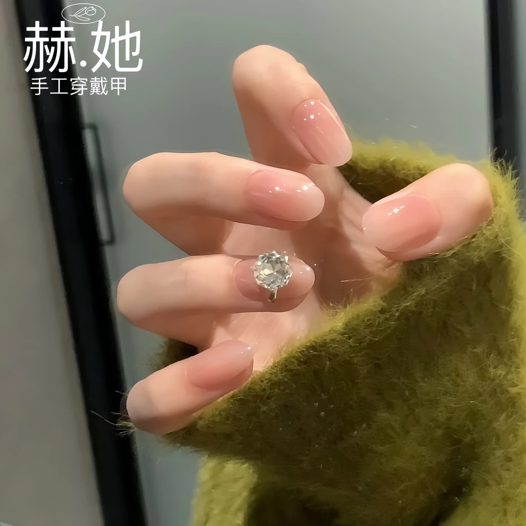 【橘生淮南】渐变腮红 大钻纯欲 纯手工显白高级纯欲穿戴甲