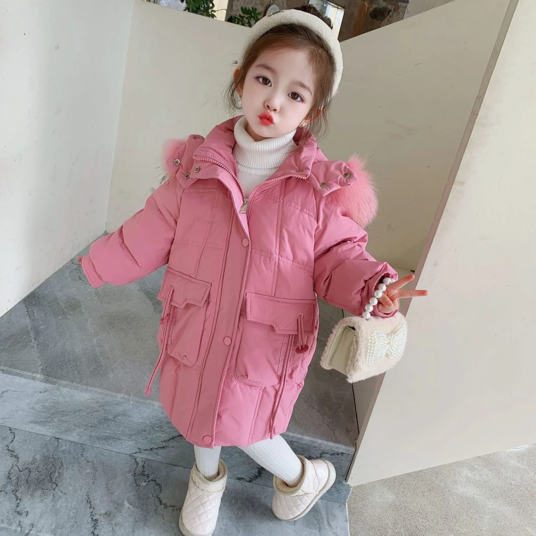 羽绒服2023新款爆款儿童中长款洋气季女士女款童袄宝宝加/非半身