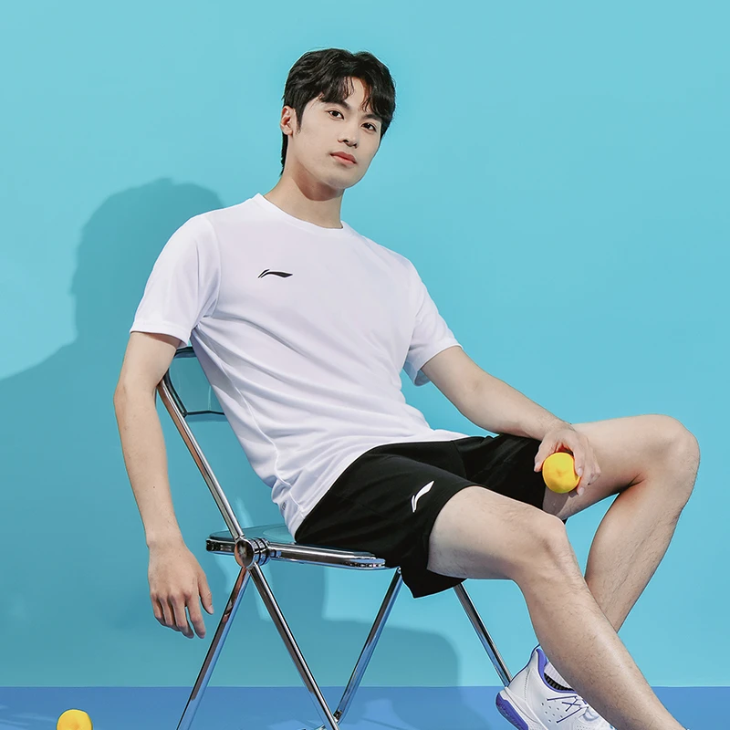 LI-NING/李宁男t恤羽毛球服套装男特价透气速干冰丝短袖运动t恤女