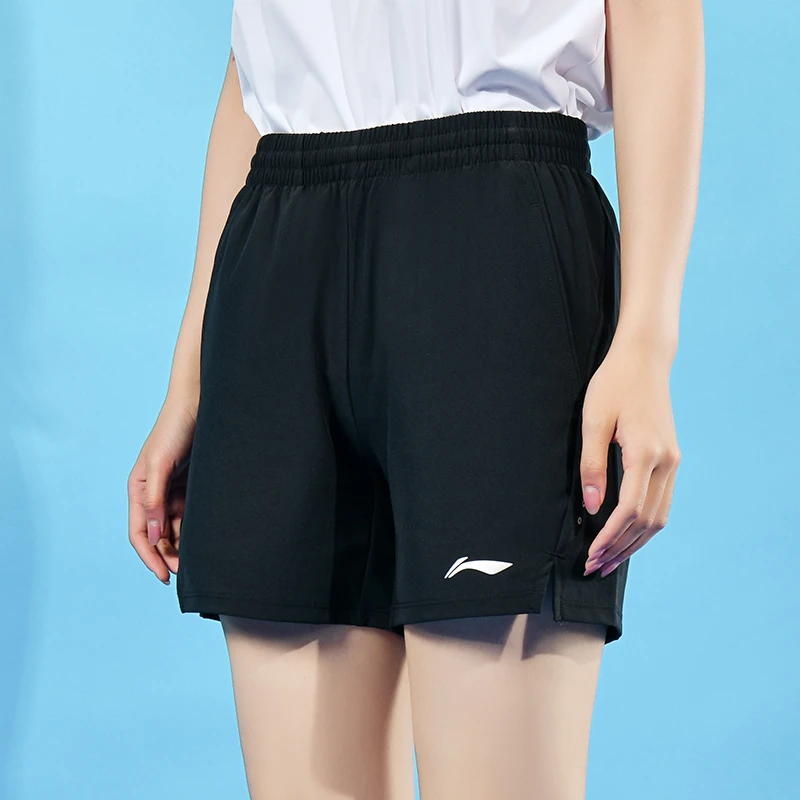 LI-NING/李宁乒乓球服女省队专业速干透气训练短裤跑步健身短裤