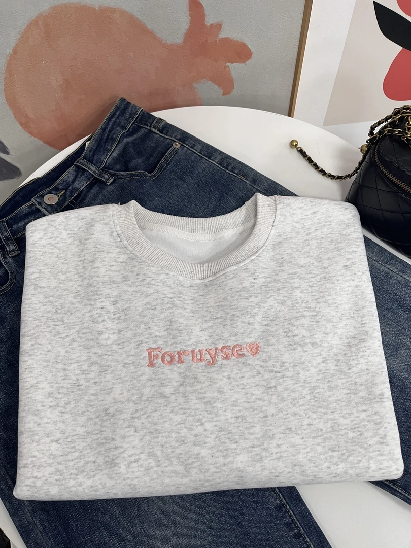 春秋款Foruyse字母圆领卫衣3010