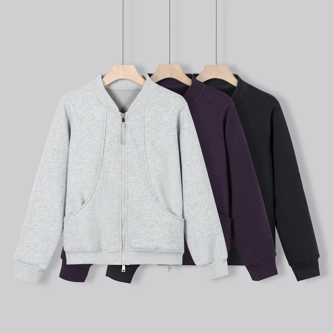 华棉420克【冬款加奥粒绒】正肩棒球服5207J