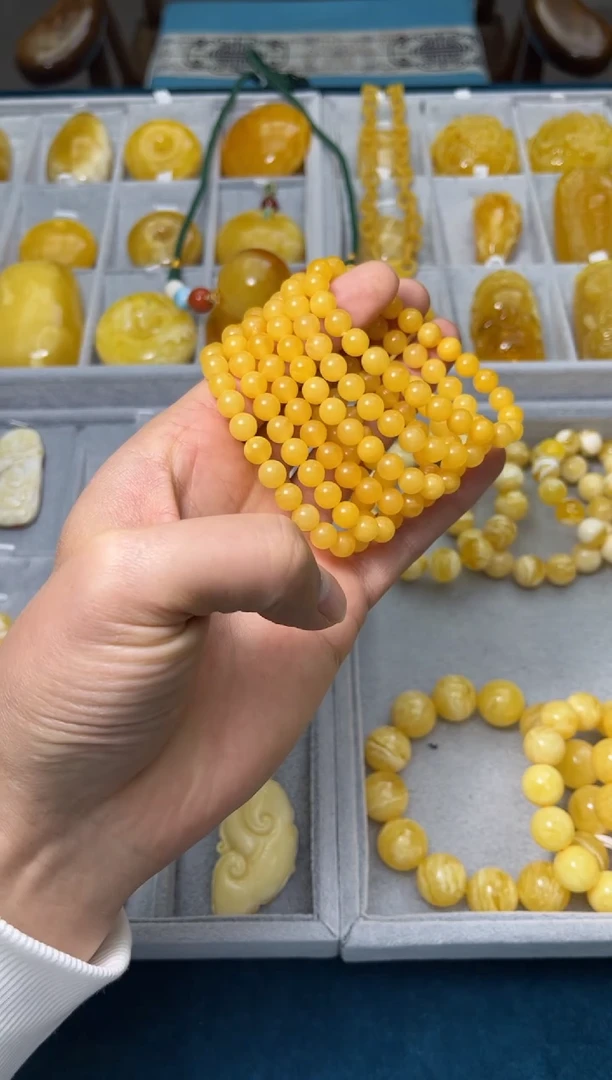 【闪购商品】琥珀裸石未镶嵌230009-蜜蜡手串多样性发其一