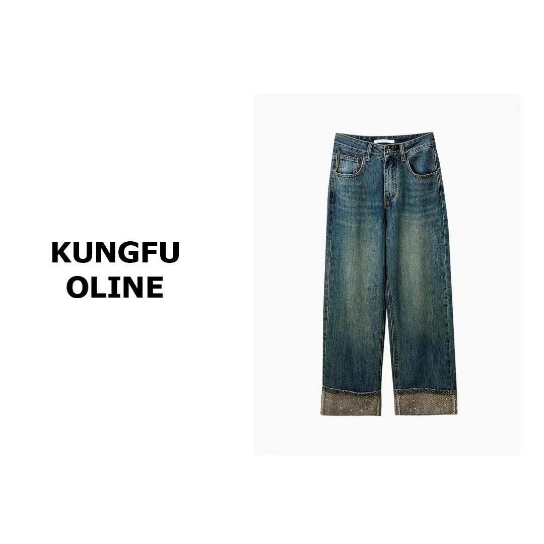 【周周】NZK8308带钻长裤牛仔裤时尚春夏款