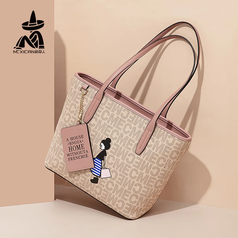 稻草人女包2025新款高级感小众单肩女包大容量上班通勤大包托特包