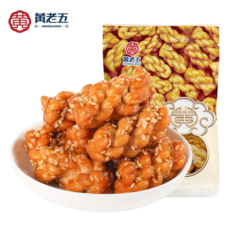 【24年10月到期】黄老五小麻花408g网红零食四川特产糕点原味小包装