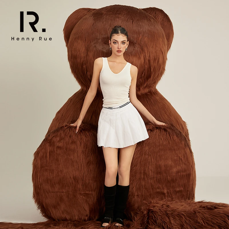 HennyRue亨尼露角鲨烷一体织基础款背心上衣吊带背心运动瑜伽针织