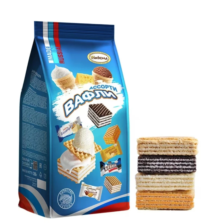 俄罗斯原装进口阿孔特威化358克