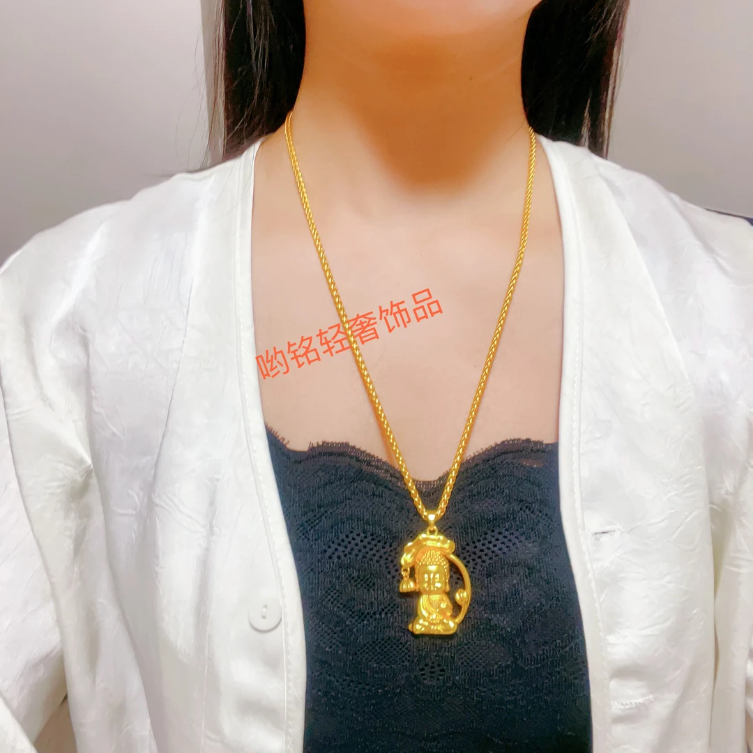 铜合金项链 合金项链  勇往直前宝宝佛配粗肖邦项链