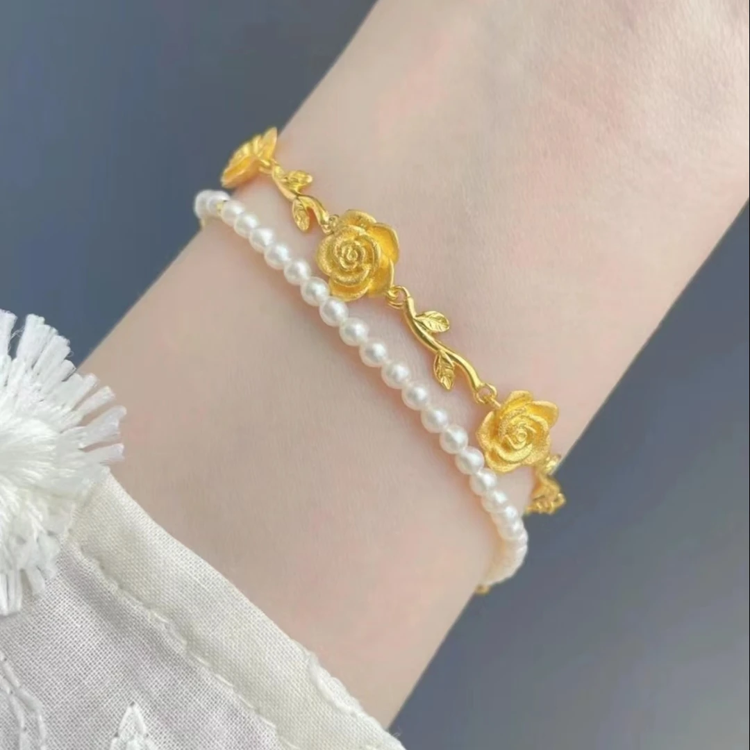 合金手链 合金手链 【精美玫瑰花手链】高精工