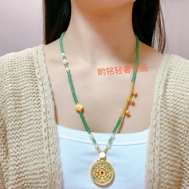 合金仿水晶项链 合金项链 晴水珠珠