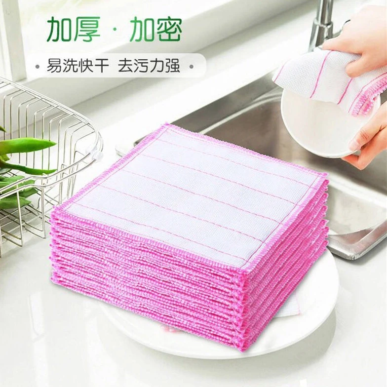 厨房百洁布不沾油纯棉纱加厚洗碗布抹布家用吸水吸油不掉毛抹布