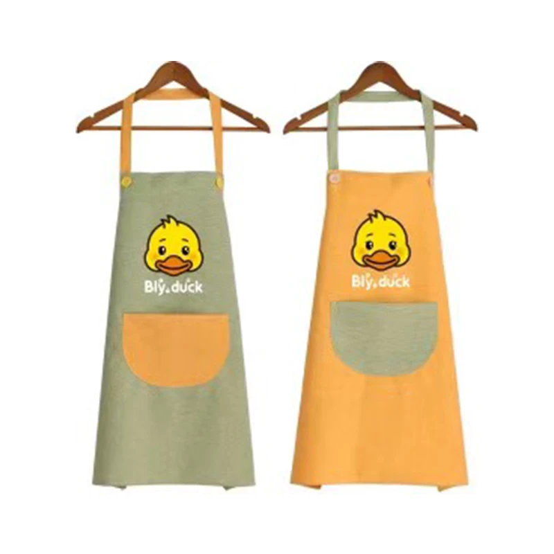 【拉萨发货只卖西藏】小黄鸭防水防油围裙长袖家务厨房围裙