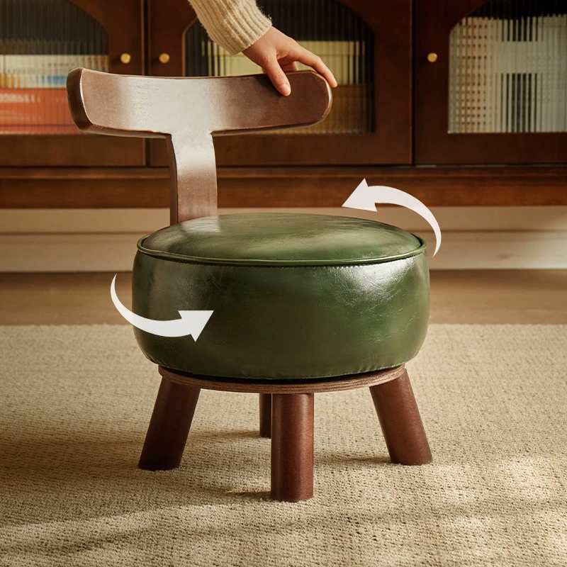 【旋转小椅子】实木矮凳旋转凳子小椅子