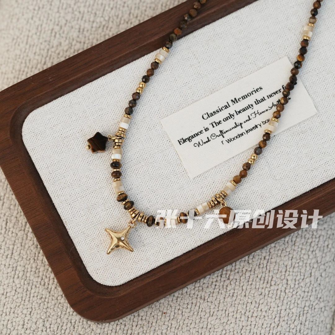 钛钢项链 [星河]张十六原创设计手工气质时尚百搭复古小众吊坠ins