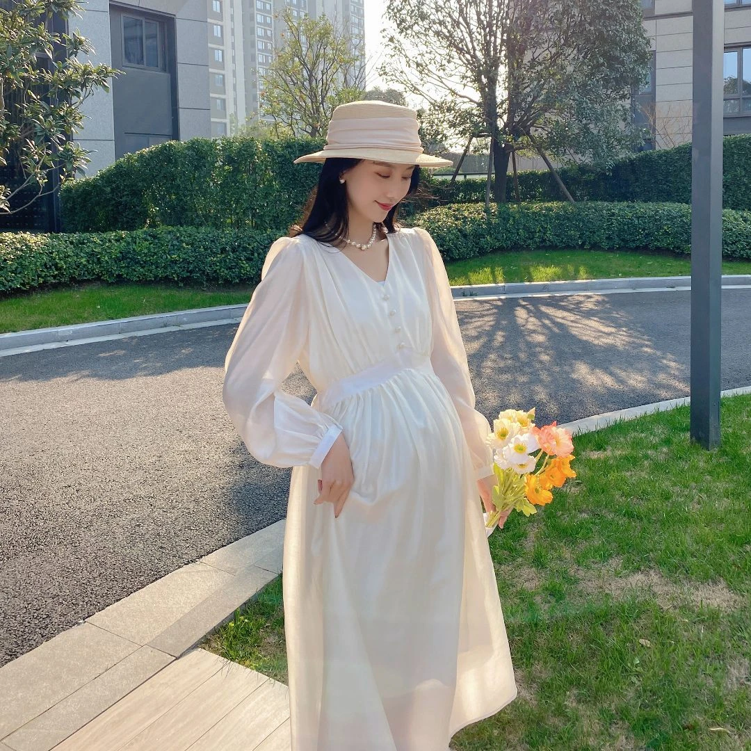 A1/AROOM孕妇装气质约会大码连衣裙女中长高级感孕妇裙子U16-5