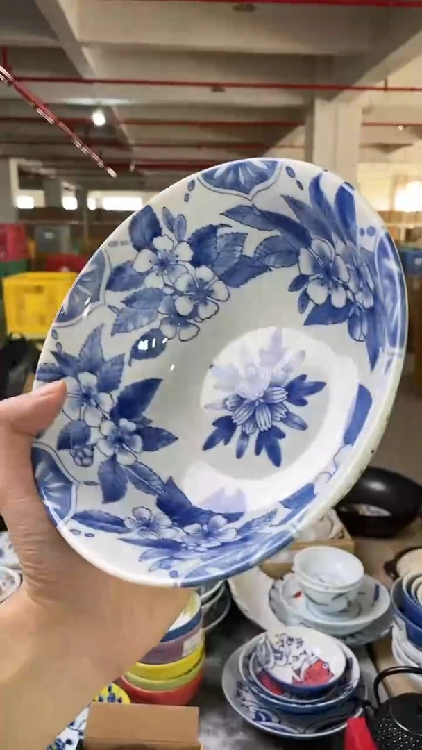 【闪购商品】陶瓷瓷片吴须绘花海棠