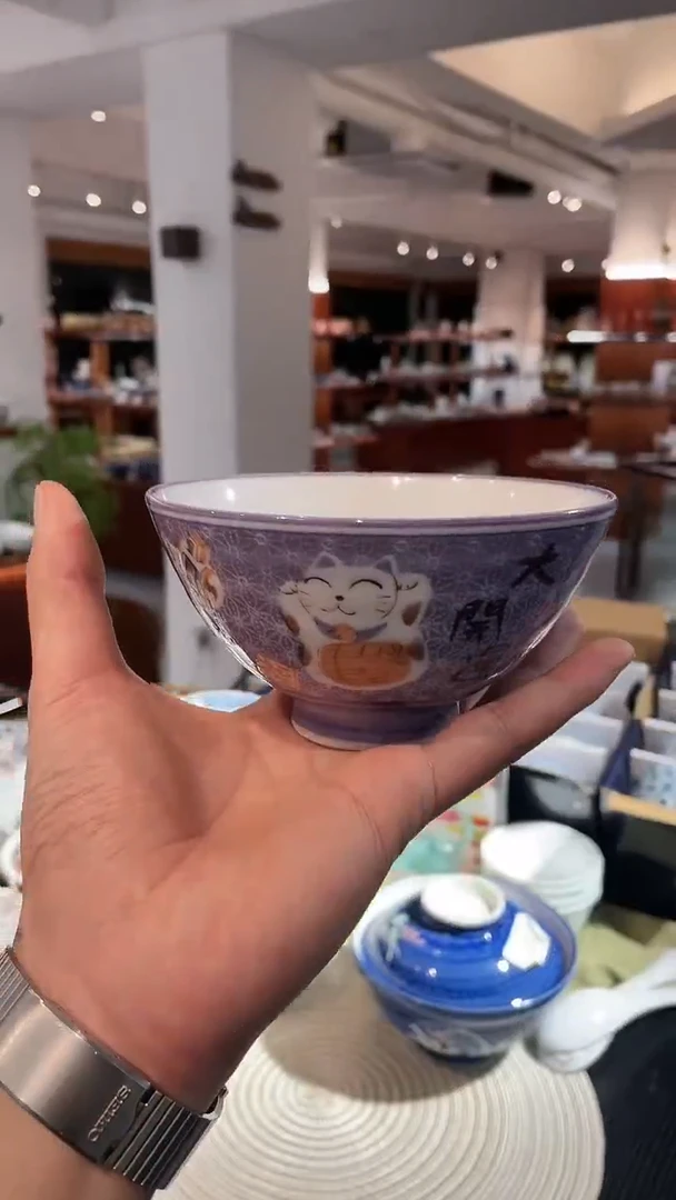 【闪购商品】陶瓷瓷片微瑕招财猫碗微瑕