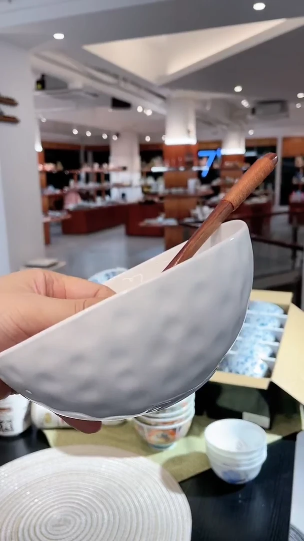 【闪购商品】陶瓷瓷片勺子白地套装