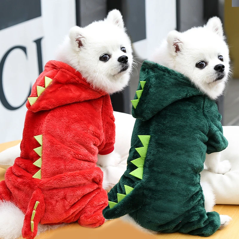 秋冬保暖四腿脚小中型犬狗狗猫咪恐龙变身宠物衣服用品厂家批发