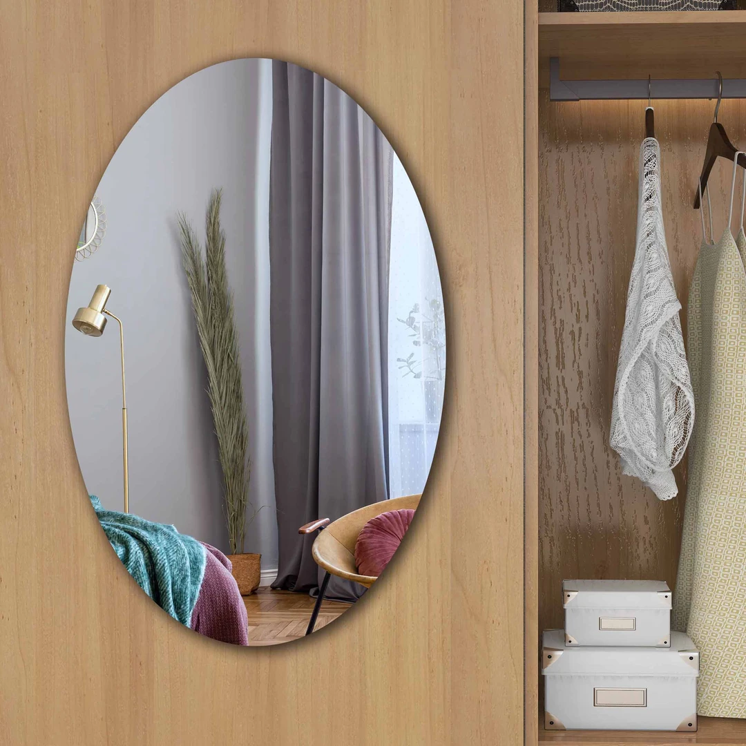 亚克力镜子装饰墙贴自粘镜面浴室软镜子化妆镜全身穿衣镜不会碎的