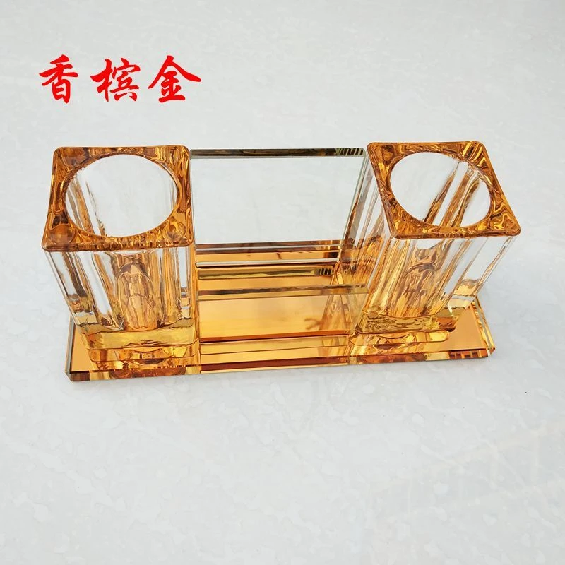 新品水晶无线话筒台式架桌面ktv家用麦架麦克风支架咪唑玻璃座