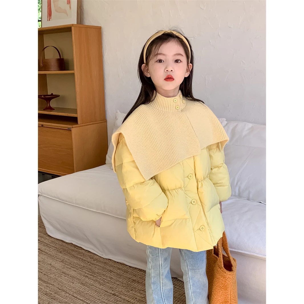 LJ羽绒服冬季2023新款白鸭绒保暖外套含围脖-80399