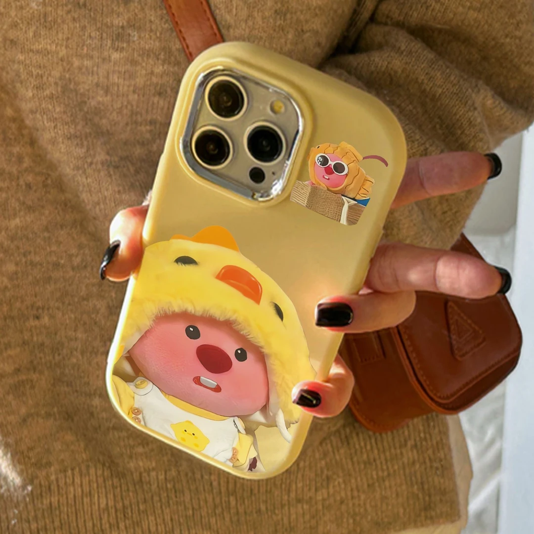 鸭帽海狸苹果15promax手机壳iPhone14新13/12/11xr卡通7/8plus软