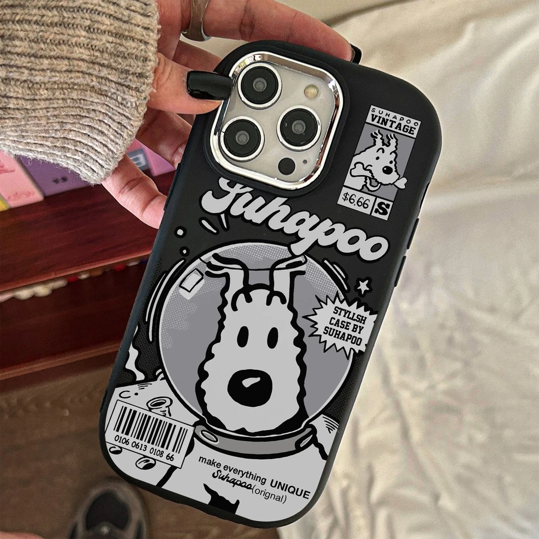 遨游太空狗狗苹果15手机壳iPhone14promax新7/8plus软13/12/11/xr