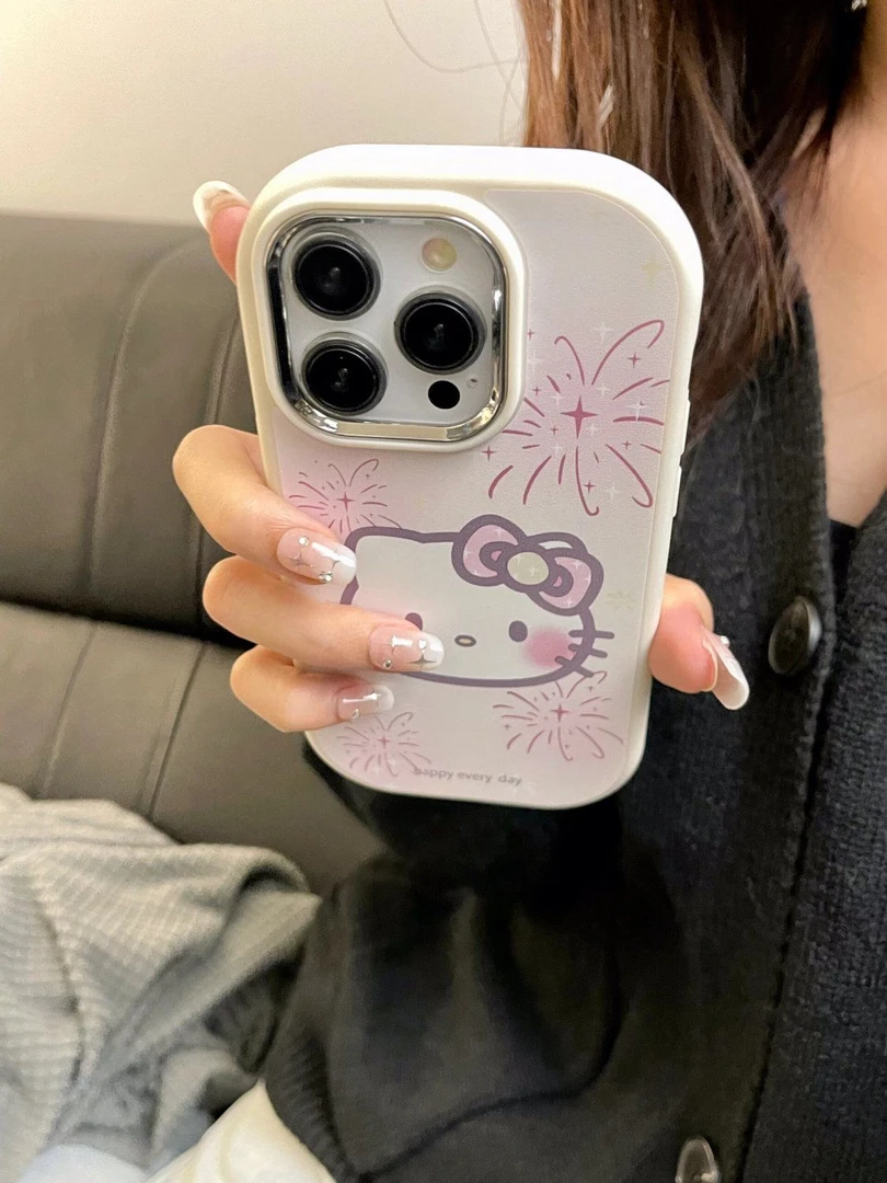 烟花凯蒂猫适用iPhone11手机壳12苹果13/14/15Pro软壳xs/xr防摔7P