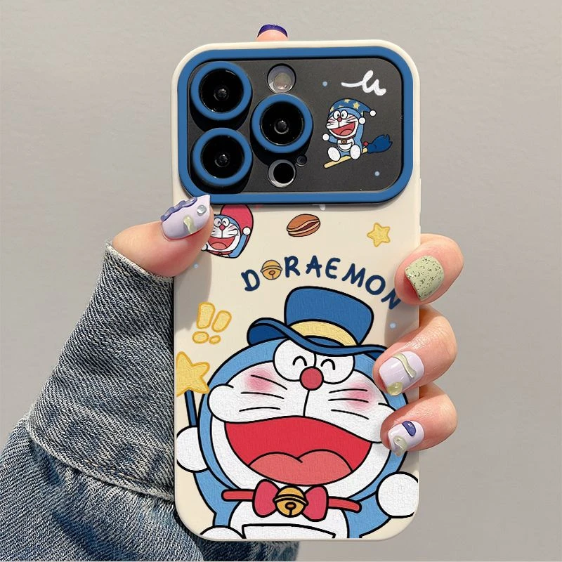 叮当猫视窗款适用苹果14手机壳iphone13promax全包12硅胶11/x
