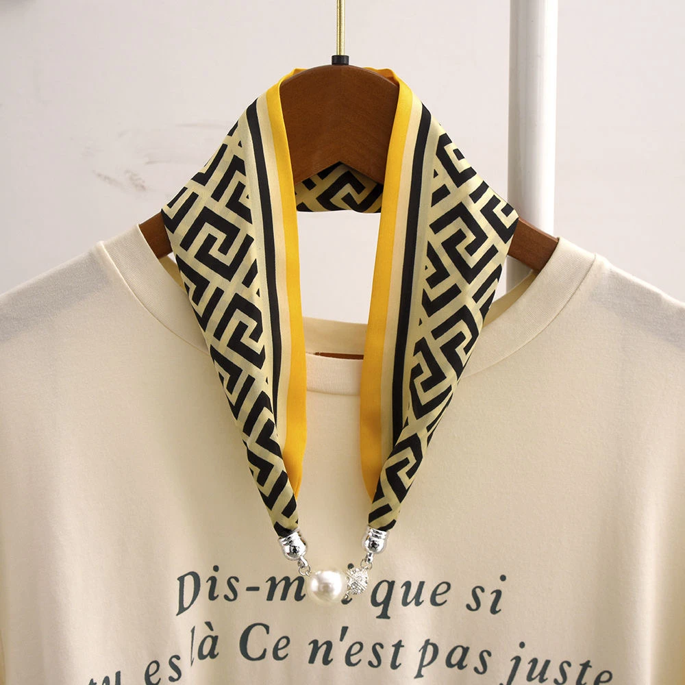 【四季】【多功能磁扣百搭丝巾】新款防晒护颈洋气披肩头巾装饰围巾