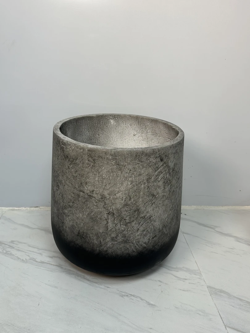 手工镁泥盆百搭好看透气性强(送营养土➕陶粒➕滑轮托盘)