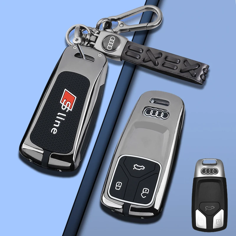 适用2023款奥迪Q5L钥匙套23款A4L运动专用高级汽车包扣金属壳改装
