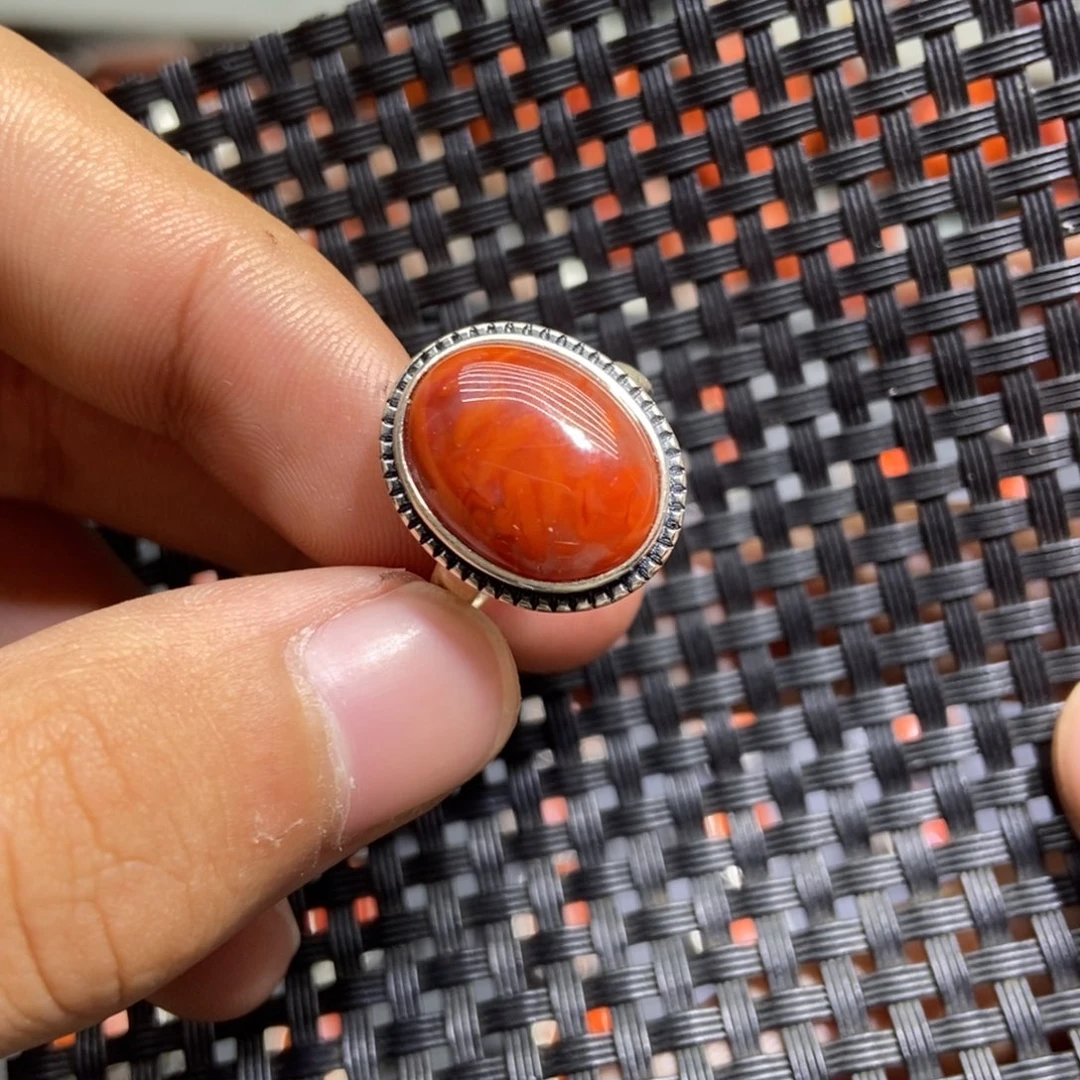 【闪购商品】南红玛瑙戒指银S925镶嵌