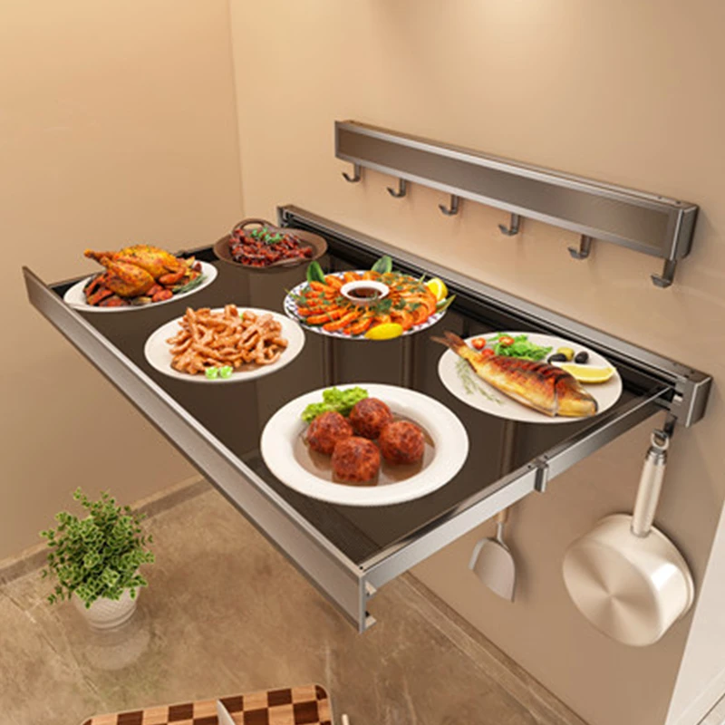 厨房可折叠备菜架置物架伸缩多功能窗台墙面隐形配菜壁挂收纳家用