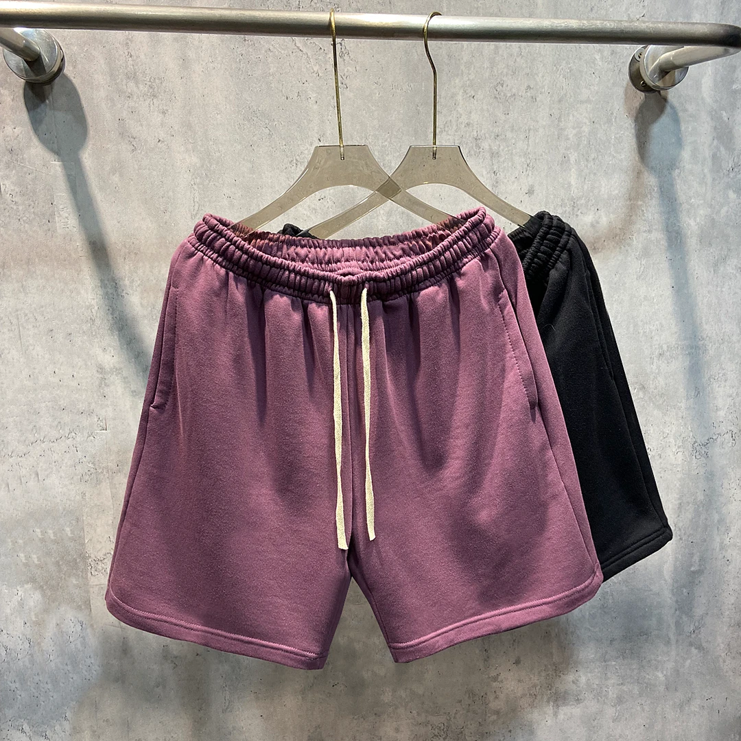 重磅美式糖果色休闲夏季短裤男士裤子宽松休闲运动五分裤纯色中裤