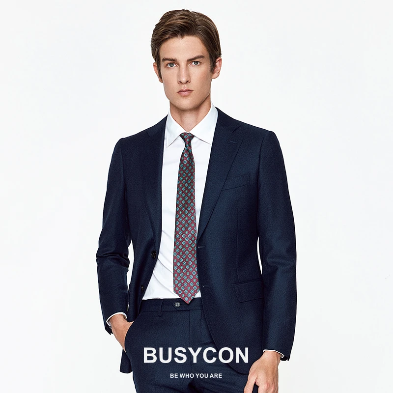 雀石蓝商务休闲男西服套装职业装时尚英伦风男士新郎结婚礼服外套