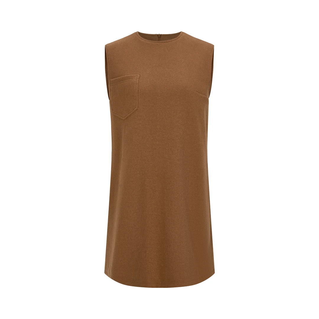 ANNAMOOER · 设计师品牌棕色背心裙 AM63Q036