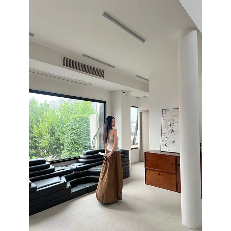 NEITHER NOR · 设计师品牌卡其色长款半身裙 D62Q006