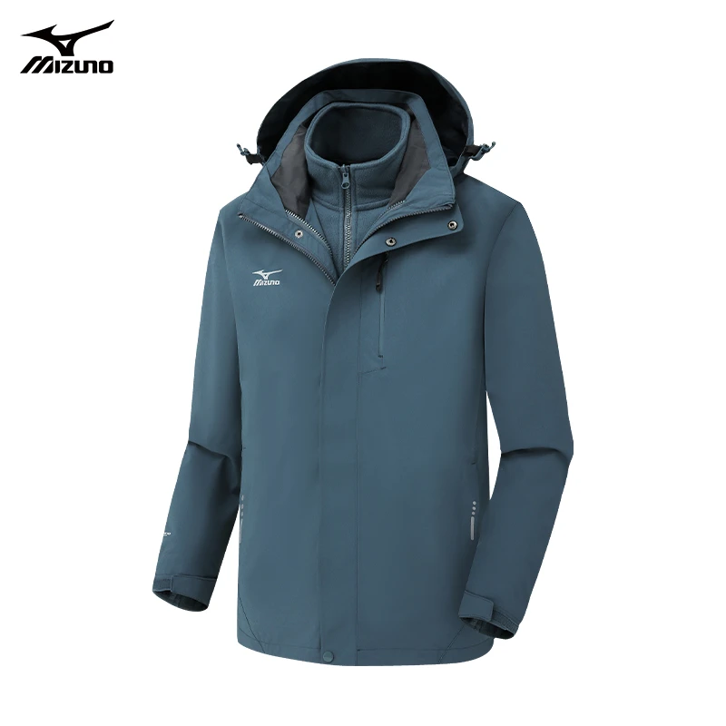 Mizuno/美津浓户外休闲夹克三合一冲锋衣连帽登山防水A2CE2615
