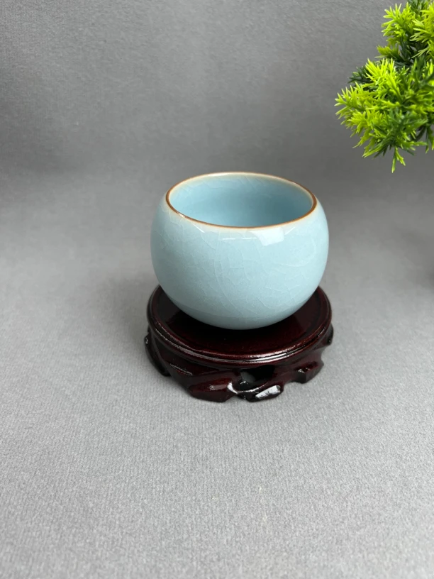 原矿原釉天青龙蛋杯100cc（省工老师）