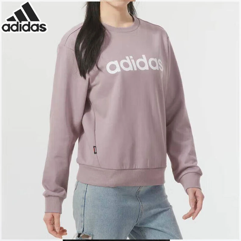 Adidas阿迪达斯卫衣圆领套头衫女士春季新宽松休闲时尚长袖上衣