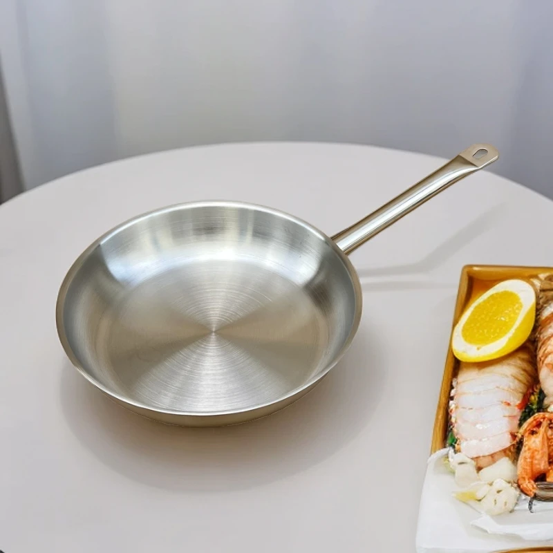 D7 24cm不锈钢煎锅烤盘海鲜锅干锅烤鱼盘大火锅工厂尾单304