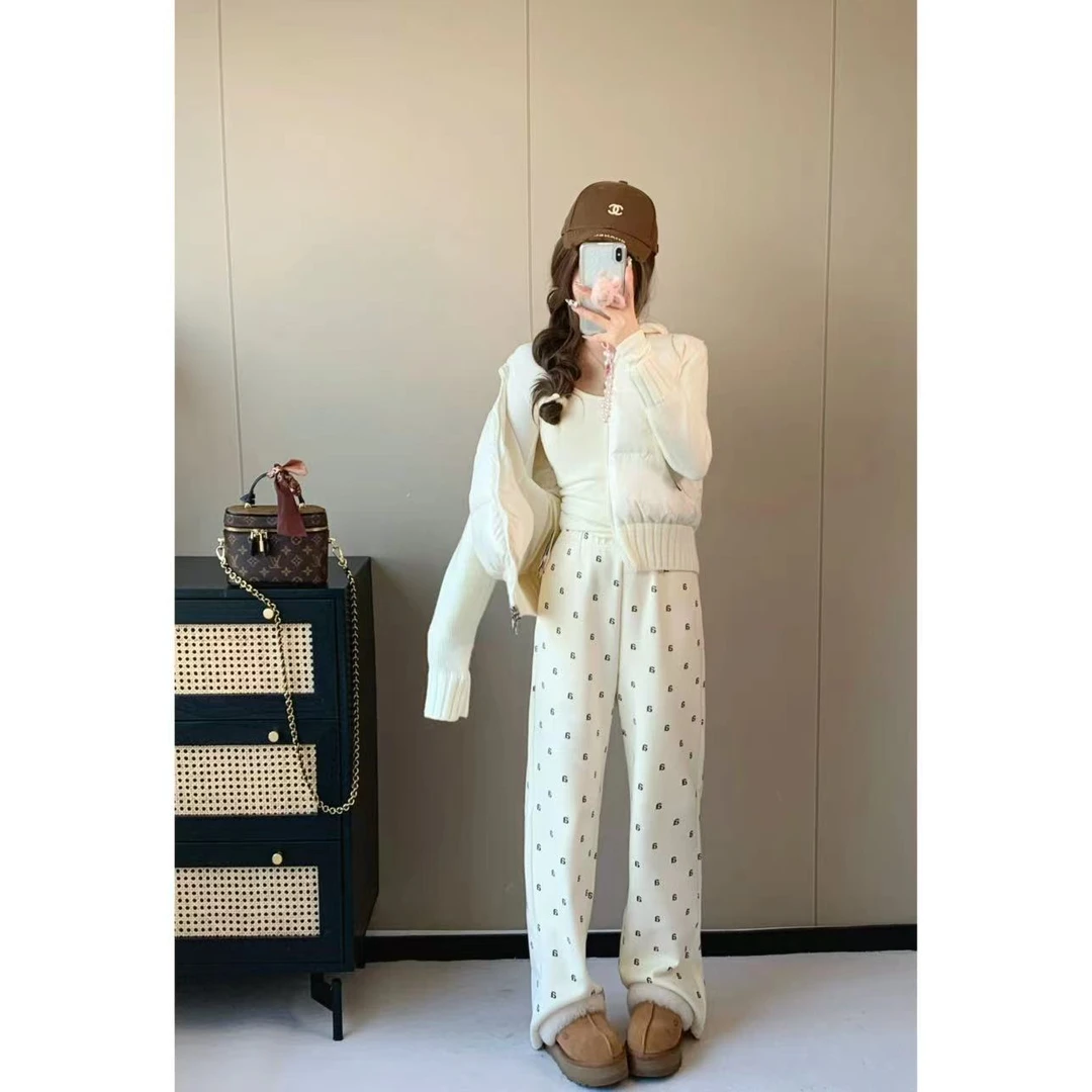 Q！【定制A字母休闲裤！加绒/印花阔腿裤】CS-3ATP540