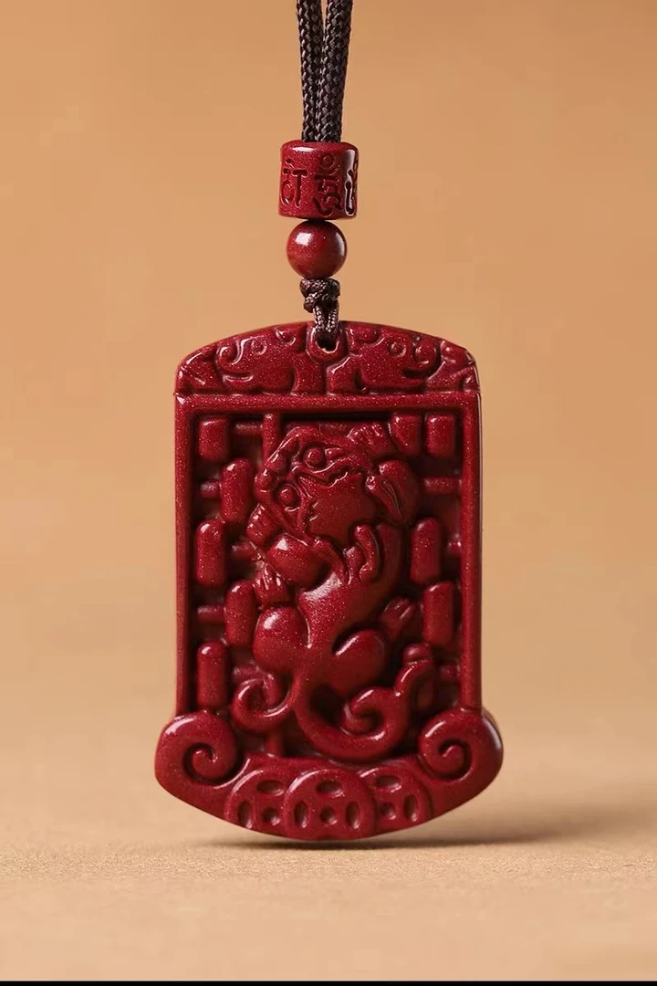 含辰砂工艺品朱砂算盘貔貅吊坠